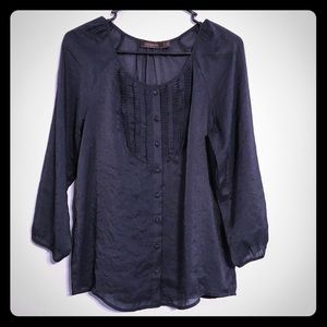 Limited sheer navy shirt, size S